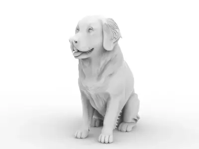 Golden Retriever 3D Printable 3D print model