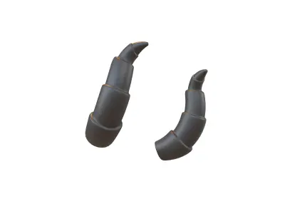 Demon Horn v2 003 Low-poly 3D model