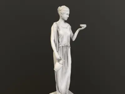 Statue Sculpture of Ancient Greece Low-poly 3D model