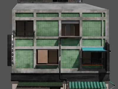 Japanese Apartment House 3D model