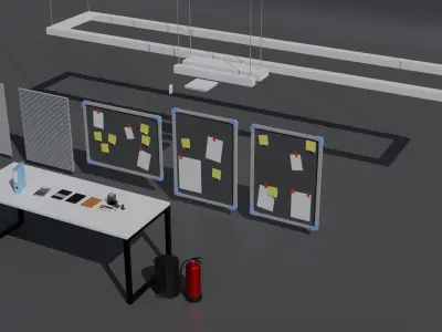 Office Props Low-poly 3D model