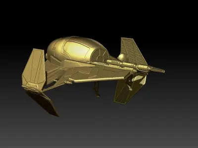 JediInterceptorEpi3 space wizard interceptor 3D print model