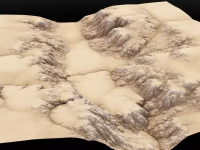 Canyon Cliff 05 3D model