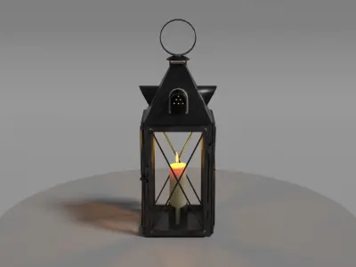 Candle Lantern 0 Low-poly 3D model