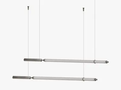 Solo Minimalist Strip Line Pendant Light 3D model
