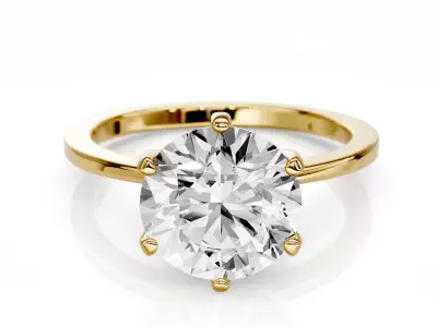 Engagement ring Noa 1-50ct 3D print model