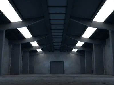 Sci Fi WareHouse 3D model 10
