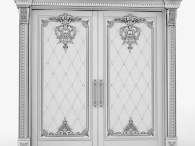 Sliding interior doors in classic style 3D model