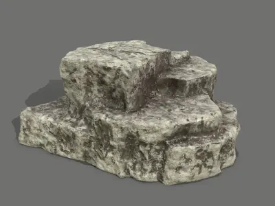 Rock Set Low-poly 3D model