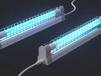 Ultraviolet Sterilization Desinfection Germicidal UV Lamps 3D model
