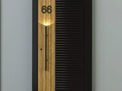 door set 03 Low-poly 3D model
