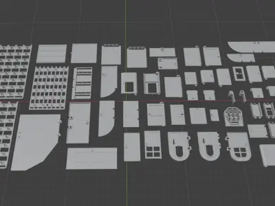 PixelBricks3D - LEGO Door Pack 3D print model