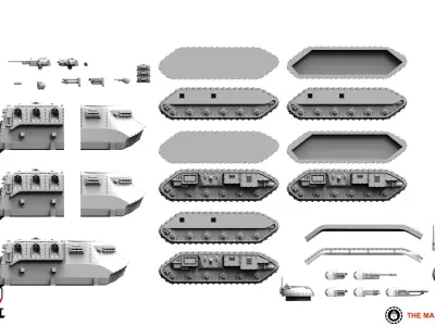 Feudal Guard Transport Tank 3D print model
