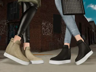 Street Style Fashion Sneakers Low-poly 3D model
