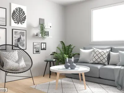 Scandinavian Living - Indoor Set  3D model