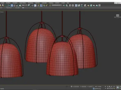 HALEIGH 5 LIGHT CORD CHANDELIER Low-poly 3D model