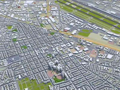 Santa Clara California USA 20km Low-poly 3D model