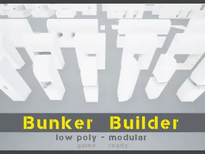 Bunker Builder Asset Pack Low-poly 3D model