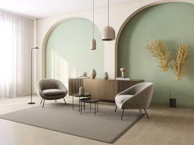 Interior scene living room 12 3D model