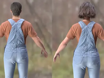  Man and Woman in Overall Outfit 6 