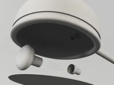 Modern Floor Lamp 3D model 2