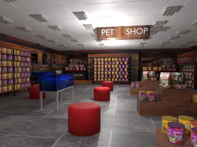 Pet Animal Fodder - Feed Shop Low-poly 3D model