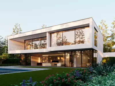 The Garden Pavilion Villa - A Modern Architectural  3D model