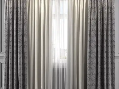Curtain Set 307 3D model
