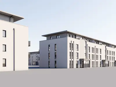 German Housing Complex 3D model