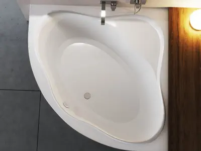 Acrylic corner bath NewDay Low-poly 3D model