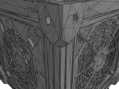 Modular Industrial Cooling System Low-poly 3D model