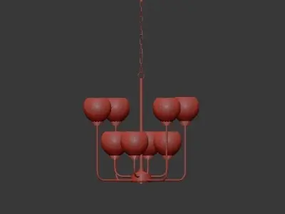 Elk chandelier 3D model purchase