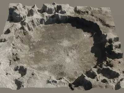 Crater 3D model 8K 3D model
