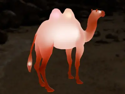 Indirect lighting for camel 3D model