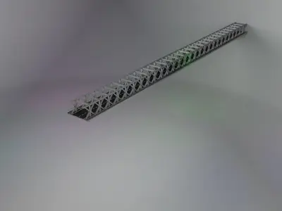 LP steel bridge Points Low-poly 3D model