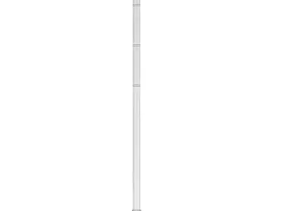 Solar Street Lamp 3D Model 3D model