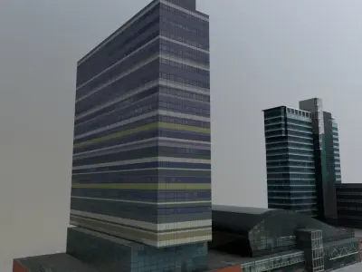 Amsterdam Philips Port Low-poly 3D model