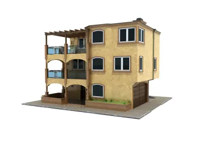 Family House San Francisco Brown 3D model