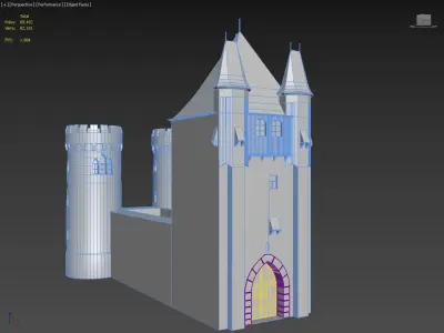 Markttor gate Monchengladbach 3D model
