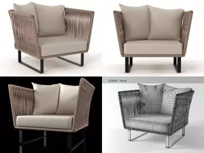 Bitta club armchair 3D model