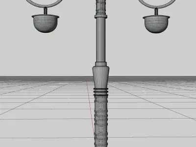 City Street Lamp low poly Low-poly 3D model