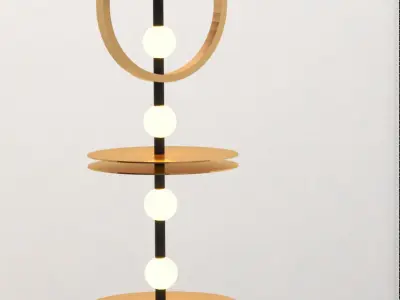 light model table lamp with shade 3D model