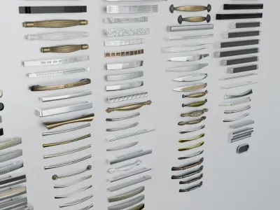 Furniture handles 3D model 3D model