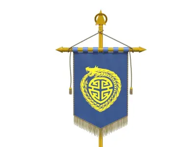 medieval flag 3D model