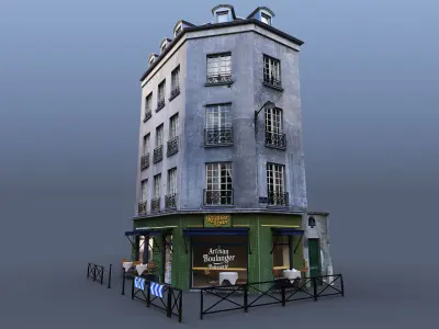 Paris Rendezvous house Low-poly 3D model