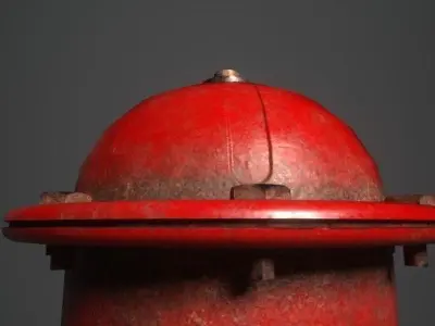 Fire Hydrant PBR Low-poly 3D model