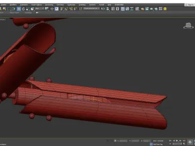 Black Glass Chandelier Low-poly 3D model