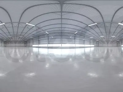 HDRI - Warehouse Interior 9b - 2 versions Texture