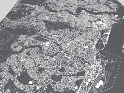 Cityscape Southampton United Kingdom 3D model