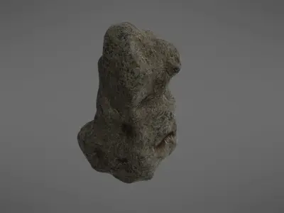 Cliff rock Low-poly 3D model